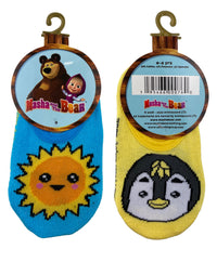 Masha and The Bear 2 pair Anti-slip kids socks set