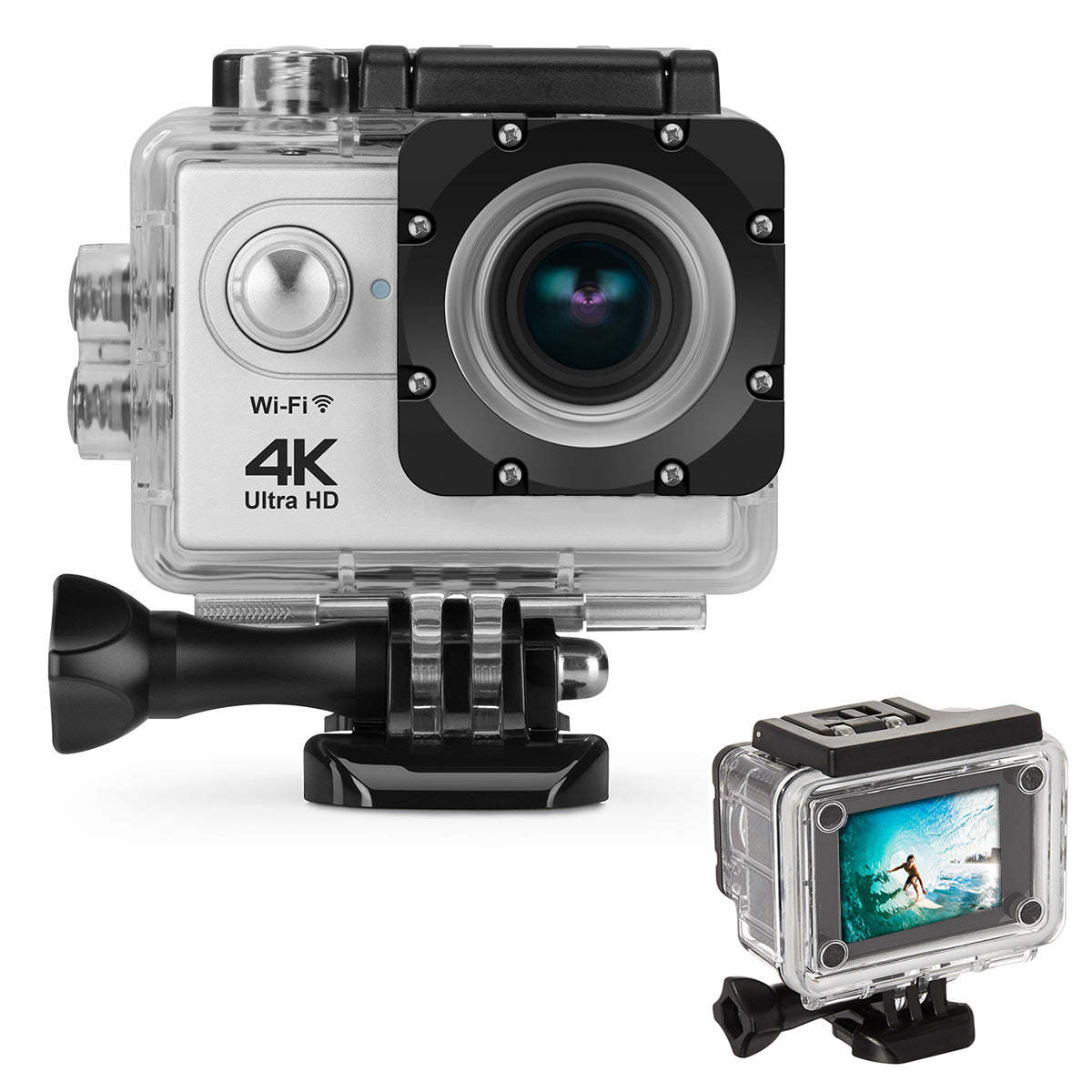 4K Action Pro Waterproof All Digital UHD WiFi Camera + RF Remote And Accessories