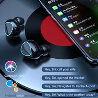 3500mAh Wireless Earphones Bluetooth V5.0 TWS Wireless Headphones LED Display With Power Bank Headset With Microphone