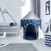 Kids Tent Rocket Spaceship; Kids Play Tent; Unicorn Tent for Boys & Girls; Kids Playhouse; Pop up Tents Foldable; Toddler Tent; Gift for Kids; Indoor & Outdoor; Blue; Space Theme