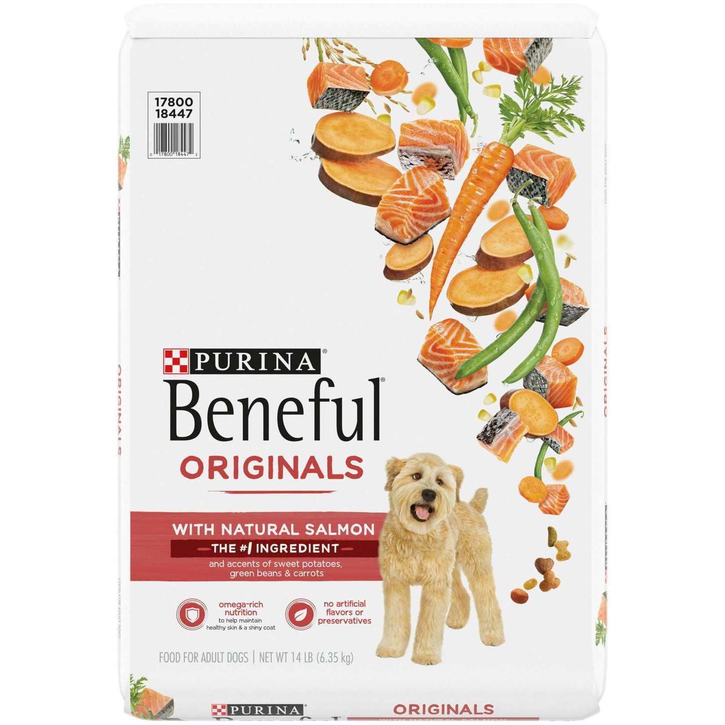 Purina Beneful Originals Natural Salmon Dry Dog Food 14 lb Bag