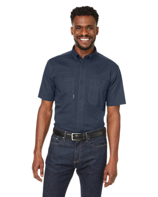 Men's Craftsman Ripstop Short-Sleeve Woven Shirt - DEEP BLUE - S