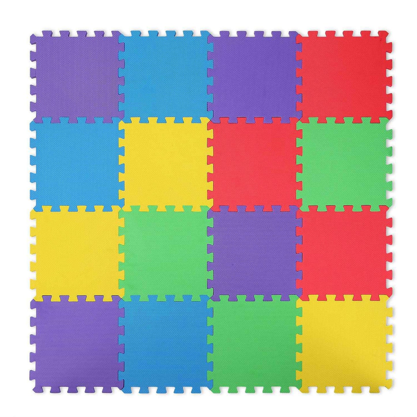 16Pcs Kids Puzzle Exercise Play Mat Interlocking Non-Toxic EVA Floor Mat Multi-Color Anti-Skid Playmat