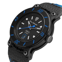 Tonino Lamborghini Men's 'PANFILO' Black Dial Black Leather Strap Automatic Watch TLF-T03-4