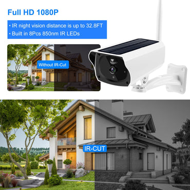 1080P Solar Powered WiFi IP Camera Two-Way Intercom Security Surveillance Camera